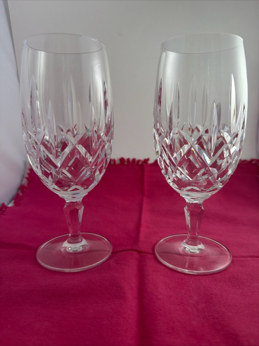 Gorham Lady Anne Crystal Ice Tea Glasses set of 2